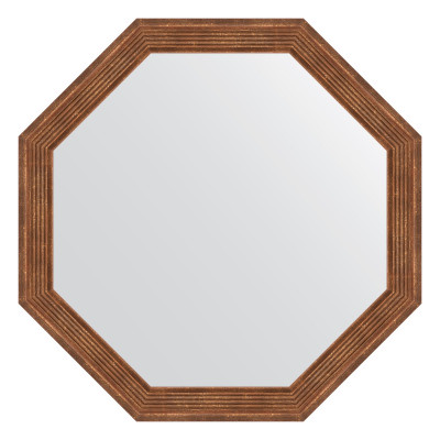Зеркало в багетной раме - сухой тростник 64х64см Evoform Octagon BY 3962
