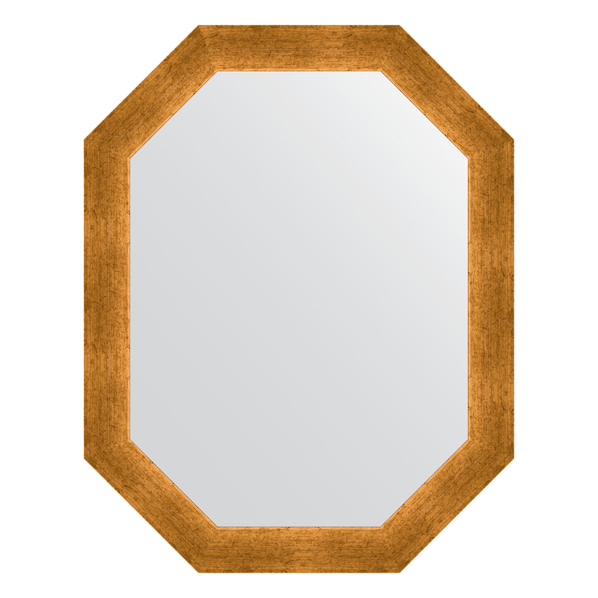 Зеркало в багетной раме - травленое золото 55х70см Evoform Octagon BY 7038