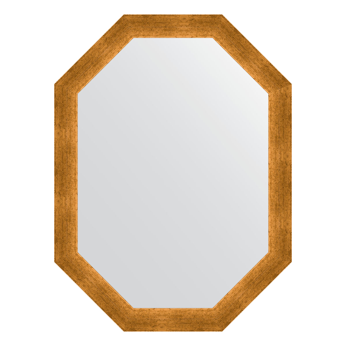 Зеркало в багетной раме - травленое золото 60х80см Evoform Octagon BY 7039