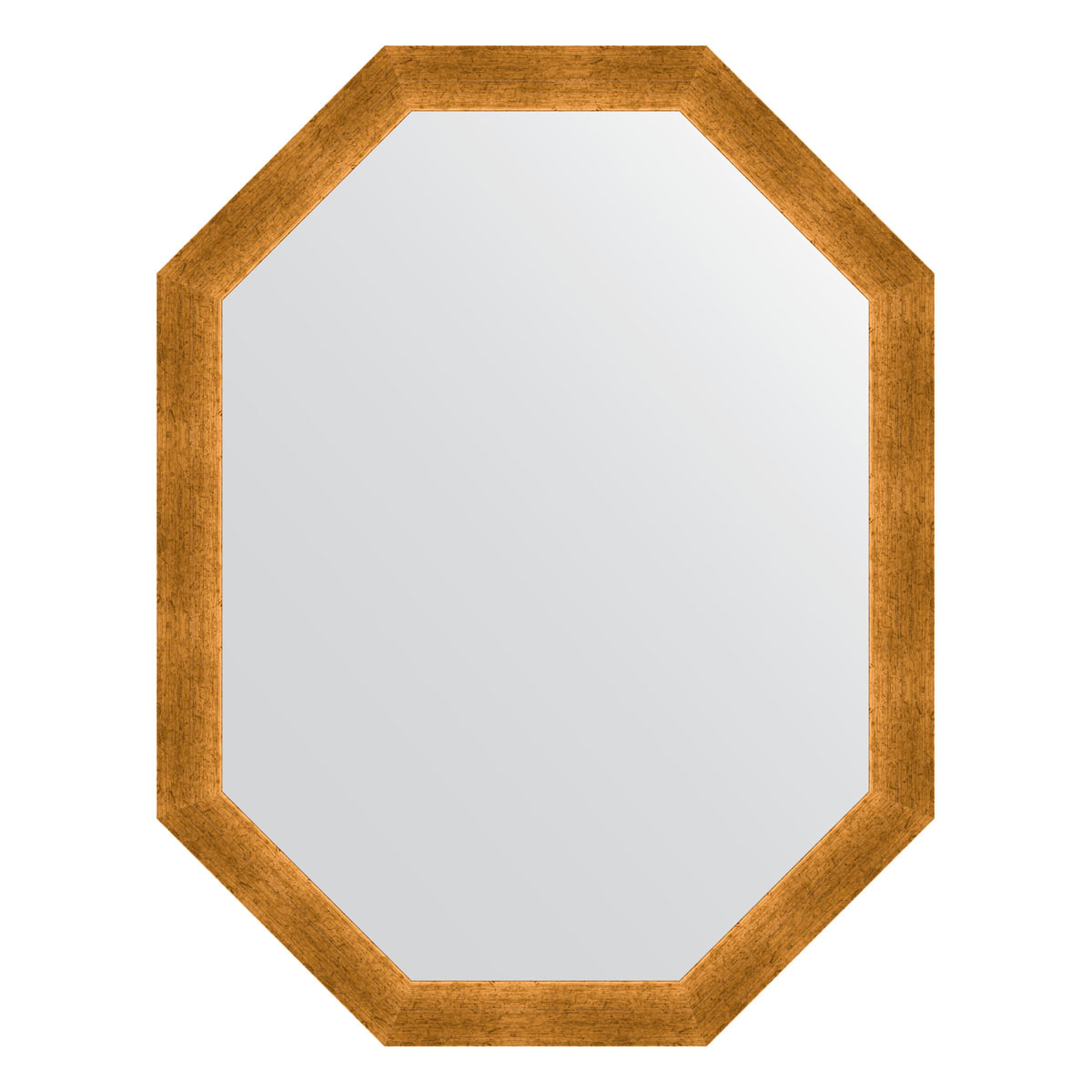 Зеркало в багетной раме - травленое золото 70х90см Evoform Octagon BY 7040