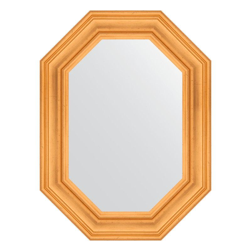 Зеркало в багетной раме - травленое золото 59х79см Evoform Octagon BY 7205