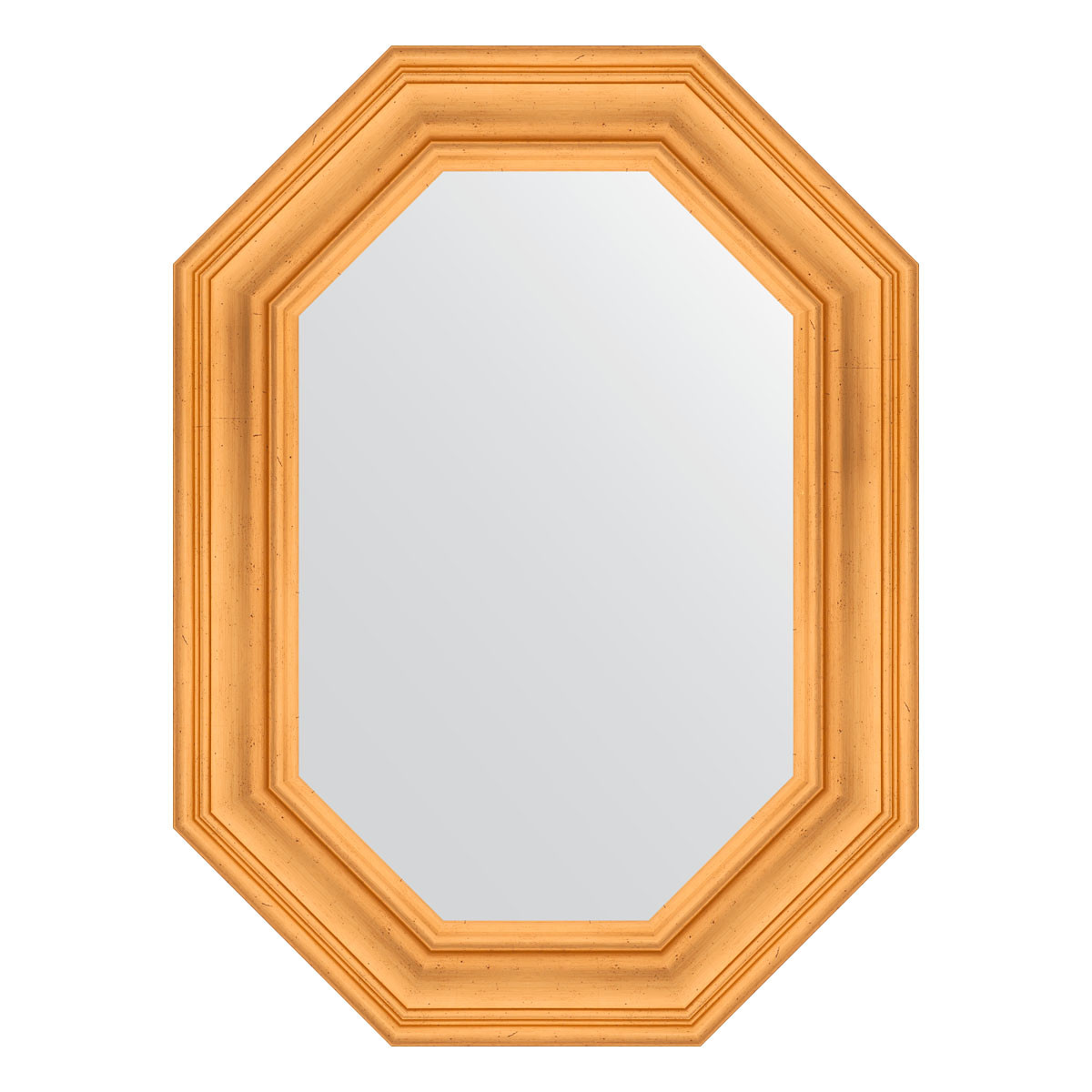 Зеркало в багетной раме - травленое золото 59х79см Evoform Octagon BY 7205