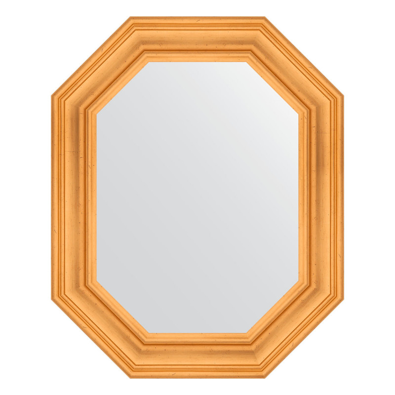Зеркало в багетной раме - травленое золото 64х79см Evoform Octagon BY 7206
