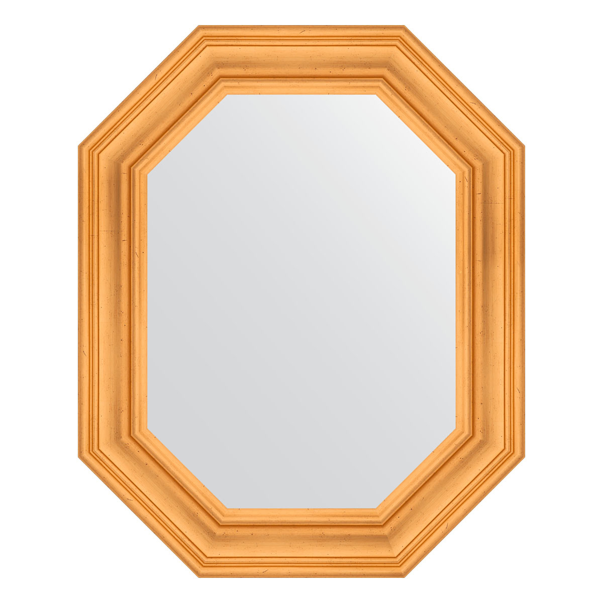 Зеркало в багетной раме - травленое золото 64х79см Evoform Octagon BY 7206