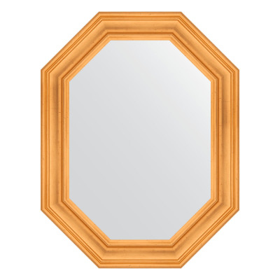 Зеркало в багетной раме - травленое золото 69х89см Evoform Octagon BY 7207