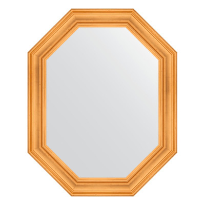Зеркало в багетной раме - травленое золото 79х99см Evoform Octagon BY 7208