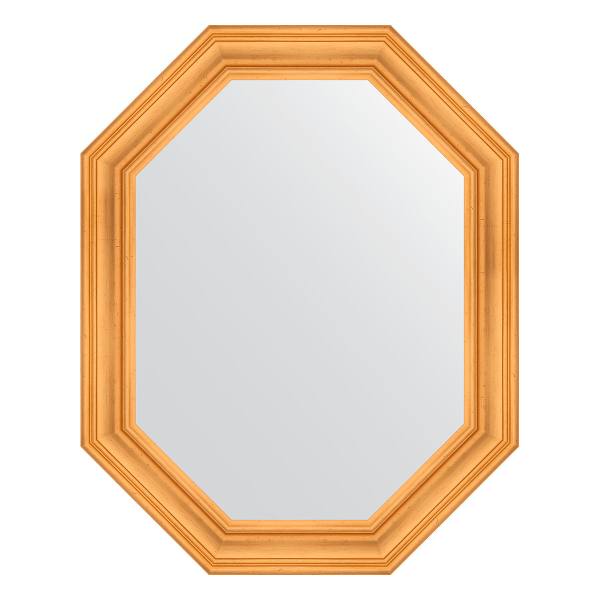 Зеркало в багетной раме - травленое золото 79х99см Evoform Octagon BY 7208