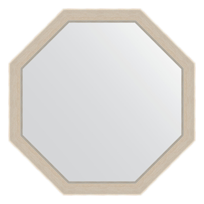 Зеркало в багетной раме - травленое серебро 69х69см Evoform Octagon BY 3873