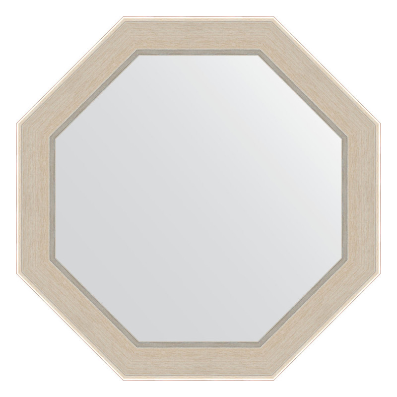 Зеркало в багетной раме - травленое серебро 64х64см Evoform Octagon BY 7401