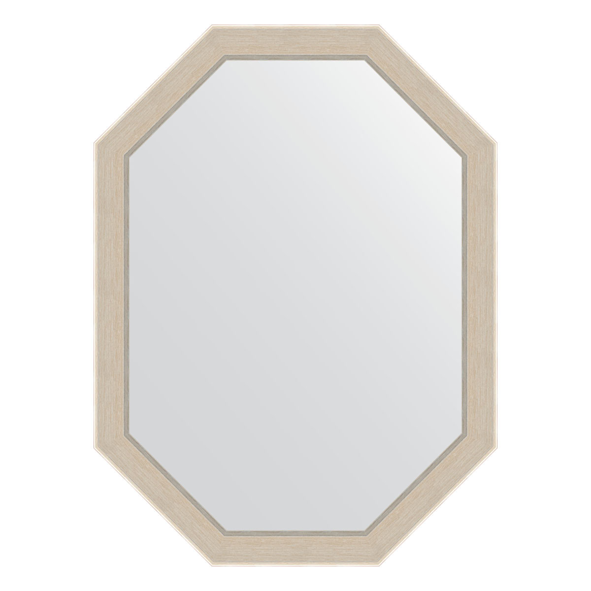 Зеркало в багетной раме - травленое серебро 59х79см Evoform Octagon BY 7283