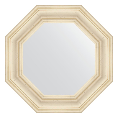 Зеркало в багетной раме - травленое серебро 59х59см Evoform Octagon BY 3820