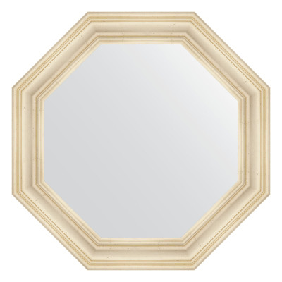 Зеркало в багетной раме - травленое серебро 79х79см Evoform Octagon BY 3822