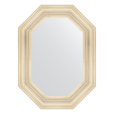 Зеркало в багетной раме - травленое серебро 69х89см Evoform Octagon BY 7211