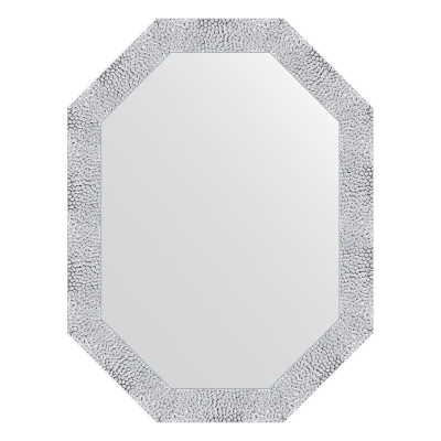 Зеркало в багетной раме - чеканка белая 62х82см Evoform Octagon BY 7279