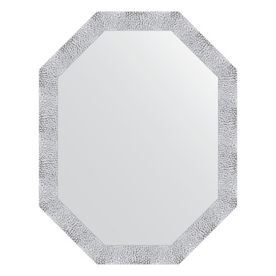 Зеркало в багетной раме - чеканка белая 72х92см Evoform Octagon BY 7280