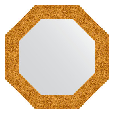 Зеркало в багетной раме - чеканка золотая 67х67см Evoform Octagon BY 3800