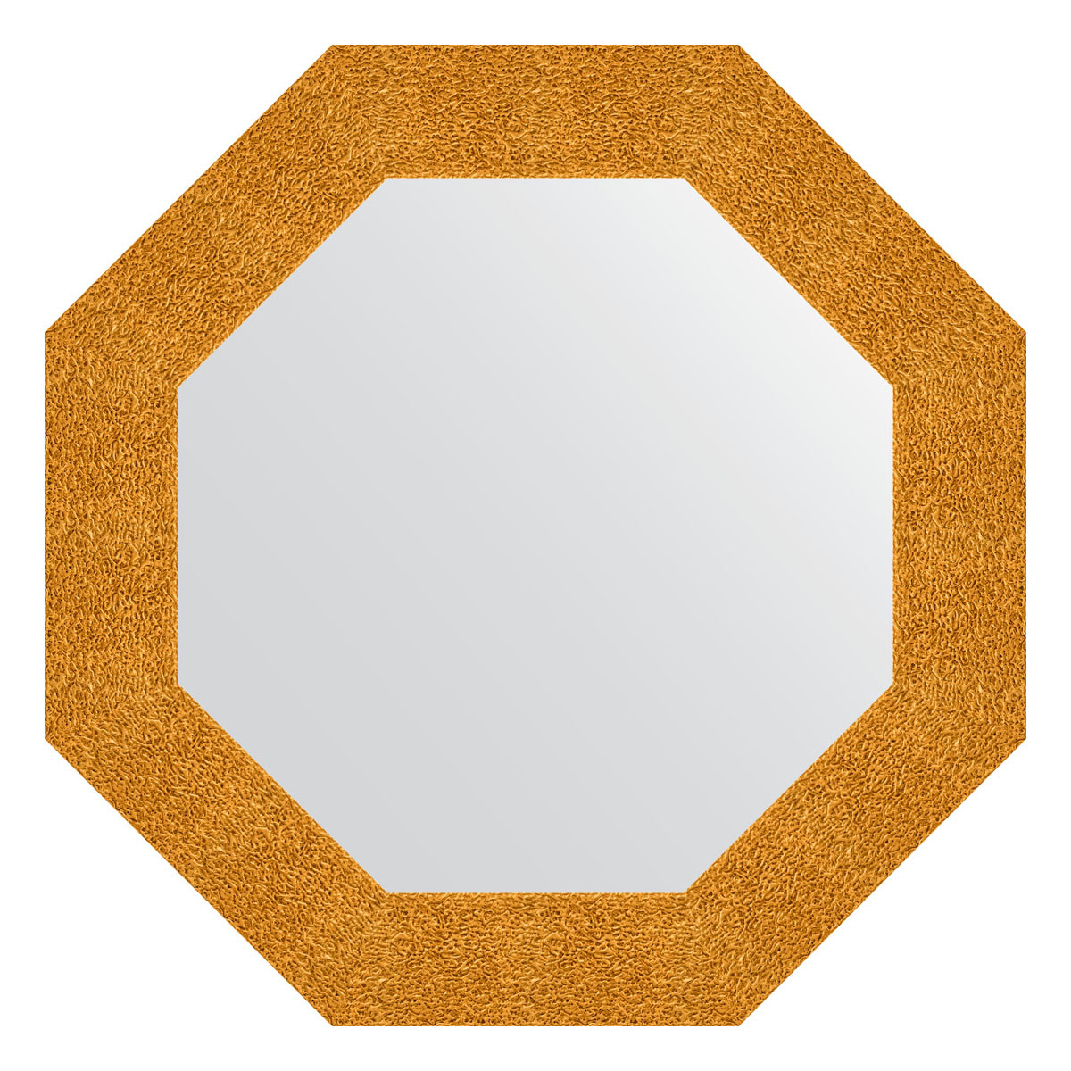 Зеркало в багетной раме - чеканка золотая 71х71см Evoform Octagon BY 7351