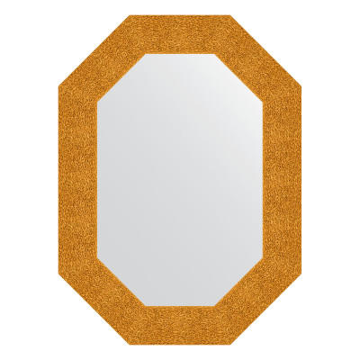 Зеркало в багетной раме - чеканка золотая 56х76см Evoform Octagon BY 7181