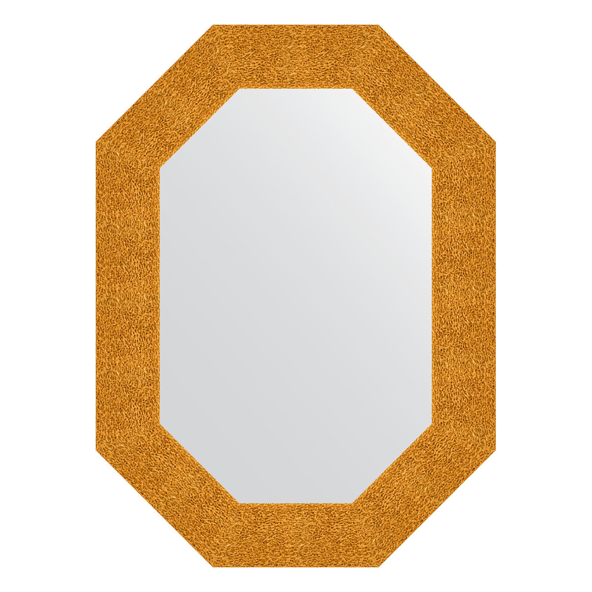 Зеркало в багетной раме - чеканка золотая 56х76см Evoform Octagon BY 7181