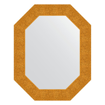 Зеркало в багетной раме - чеканка золотая 61х76см Evoform Octagon BY 7182