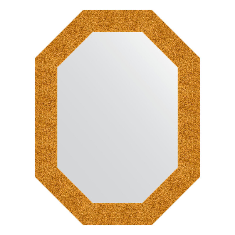 Зеркало в багетной раме - чеканка золотая 66х86см Evoform Octagon BY 7183