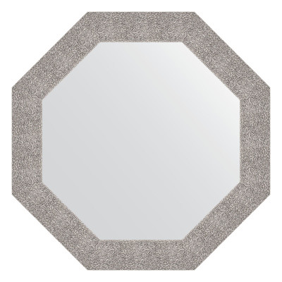 Зеркало в багетной раме - чеканка серебряная 77х77см Evoform Octagon BY 3804