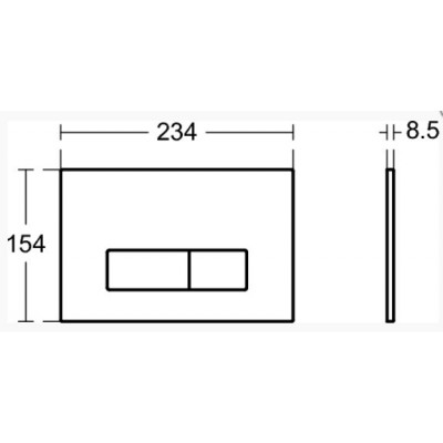 Механическая панель смыва Ideal Standard Oleas M2 двойной смыв, черная матовая, R0121A6