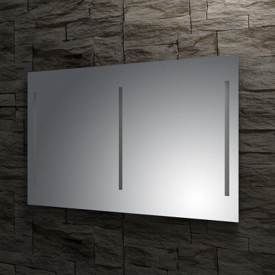 Зеркало с тремя встроенными LED светильниками 60W 130х75см Evoform Ledline BY 2022