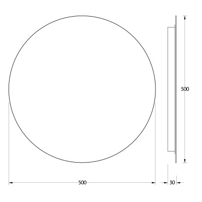 Зеркало с LED подсветкой 12W 50х50см Evoform Ledshine BY 2542