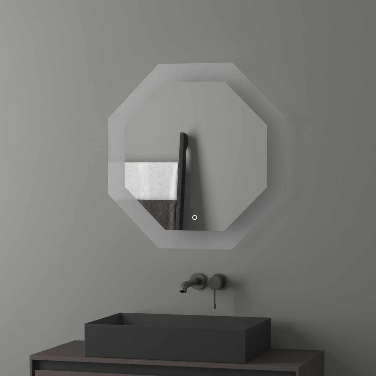 Зеркало с LED подсветкой 22,5W 70х70см Evoform Ledshine BY 2604