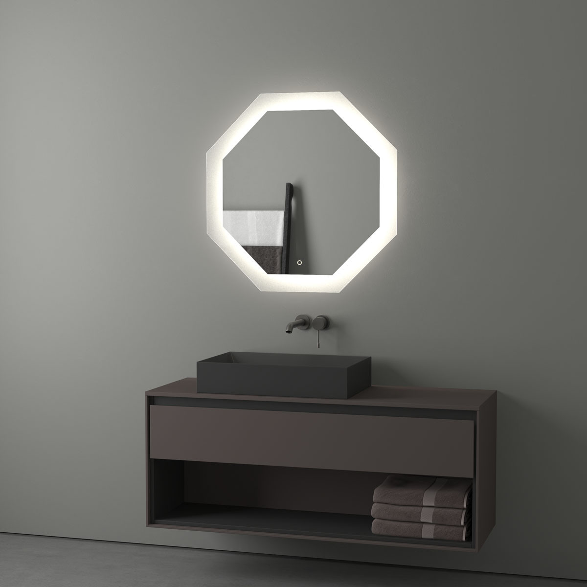 Зеркало с LED подсветкой 25,5W 80х80см Evoform Ledshine BY 2605