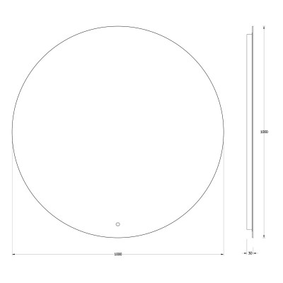 Зеркало с LED подсветкой 27W 100х100см Evoform Ledshine BY 2647