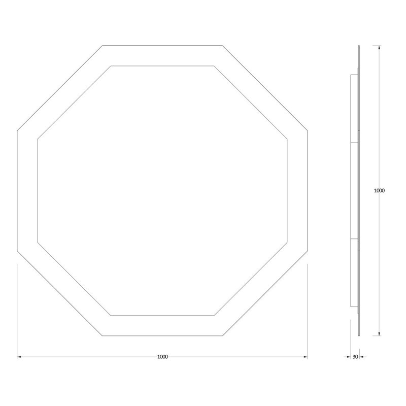 Зеркало с LED подсветкой 32W 100х100см Evoform Ledshine BY 2507