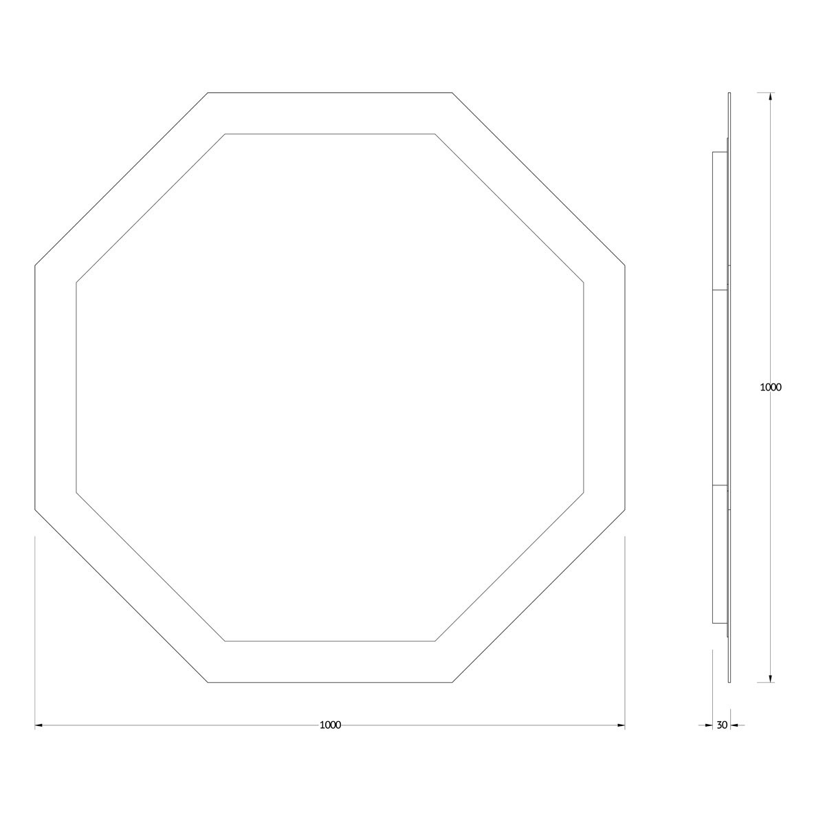 Зеркало с LED подсветкой 32W 100х100см Evoform Ledshine BY 2507