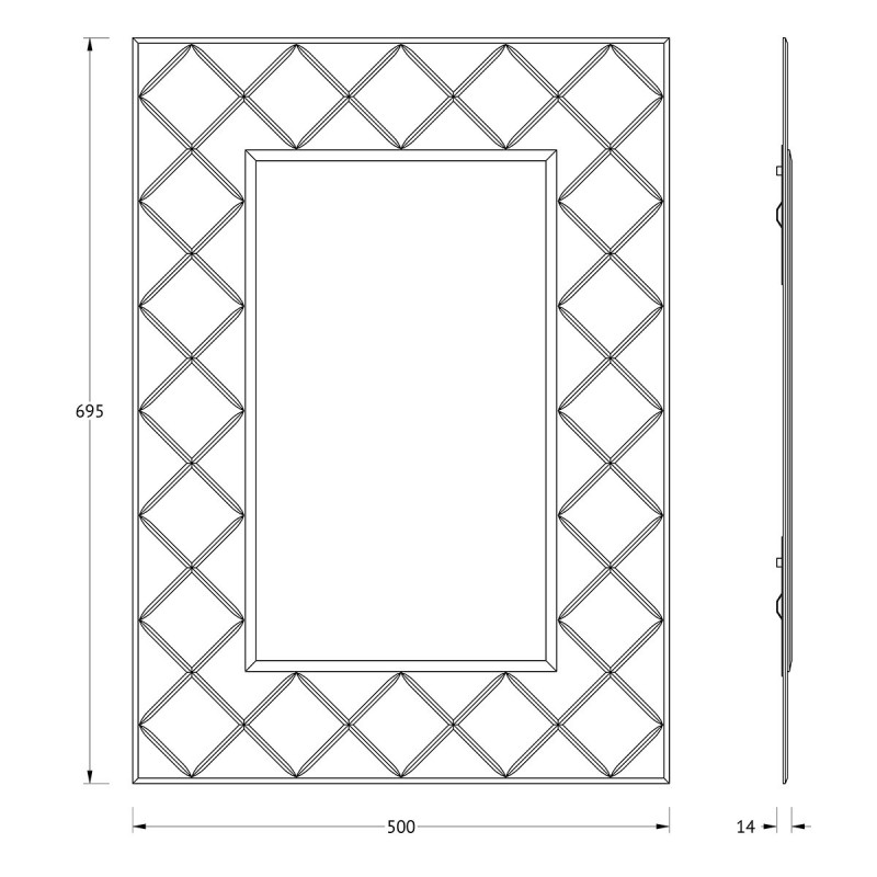 Зеркало с гравировкой 50х70см Evoform Florentina BY 5001