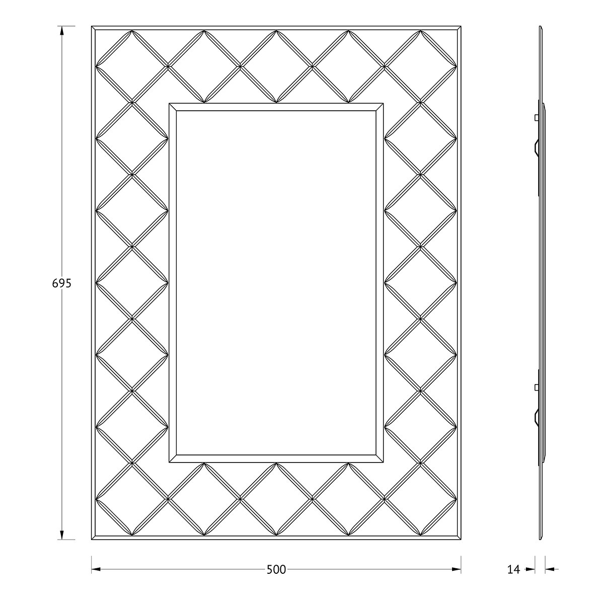 Зеркало с гравировкой 50х70см Evoform Florentina BY 5001