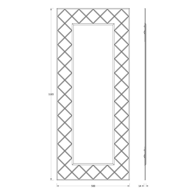 Зеркало с гравировкой 50х120см Evoform Florentina BY 5006
