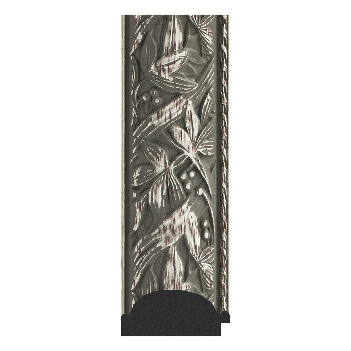 Зеркало в багетной раме с гравировкой - серебро византия 69х159см Evoform Exclusive-G BY 4157