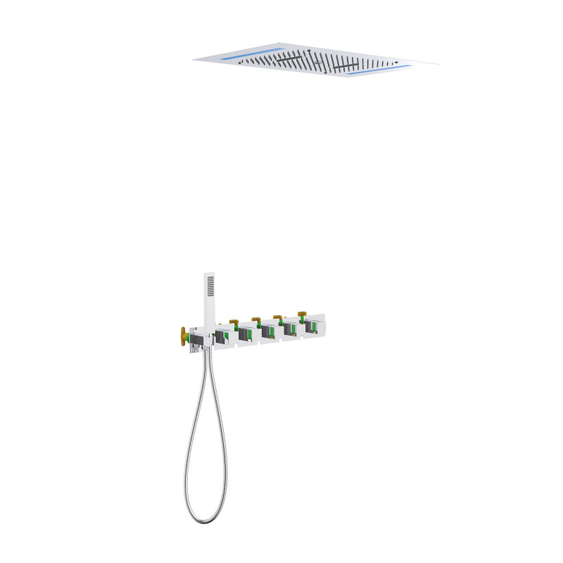 Душевая система встроенная с термостатом Timo Petruma SX-5229/00SM с LED подсветкой, хром