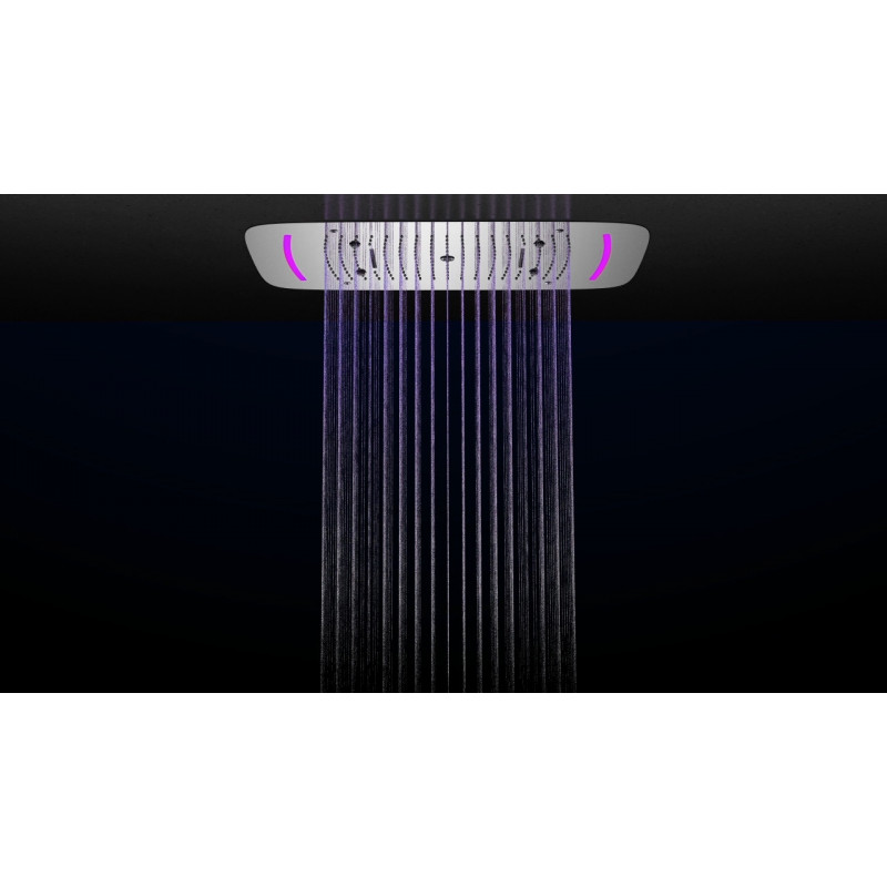 Душевая система встроенная с термостатом Timo Saona SX-2319/17SM с LED подсветкой, Золото матовое