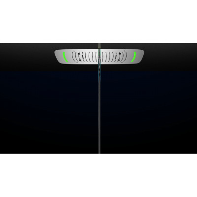 Душевая система встроенная с термостатом Timo Saona SX-2319/17SM с LED подсветкой, Золото матовое