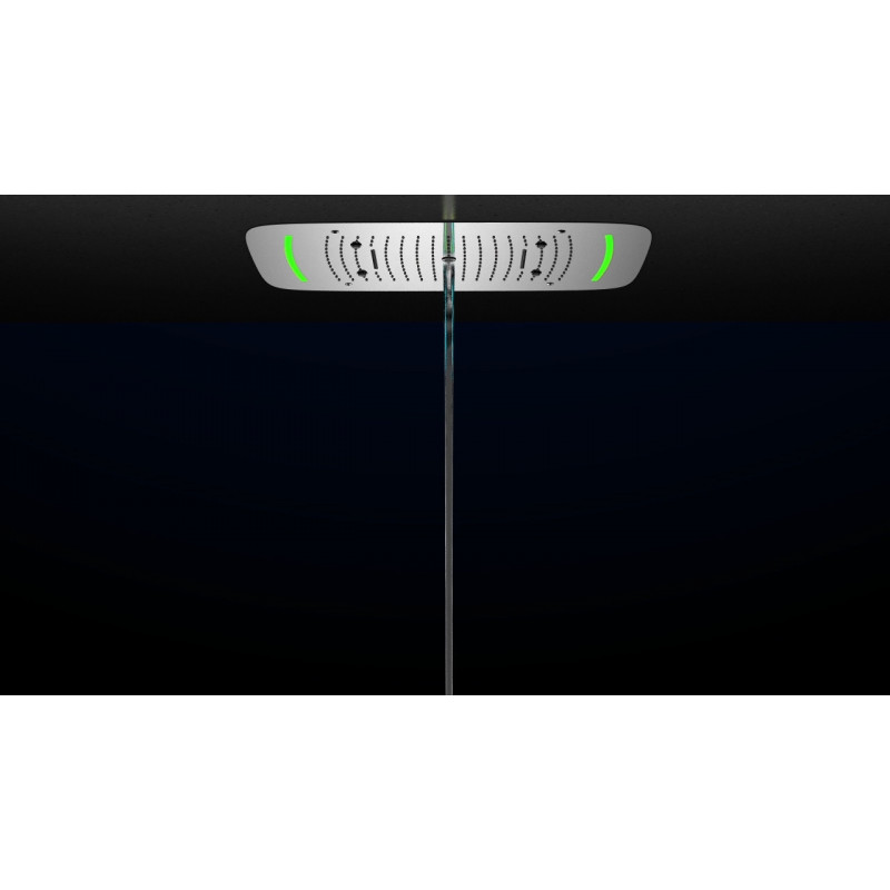 Душевая система встроенная с термостатом Timo Saona SX-2319/17SM с LED подсветкой, Золото матовое