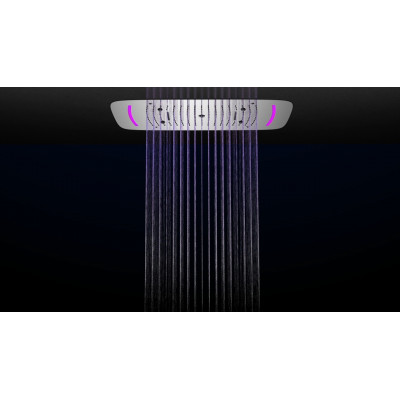 Душевая система встроенная с термостатом Timo Saona SX-2319/03SM с LED подсветкой, Черный