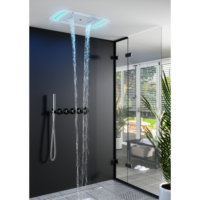 Душевая система встроенная с термостатом Timo Saona SX-2319/00SM с LED подсветкой, Хром
