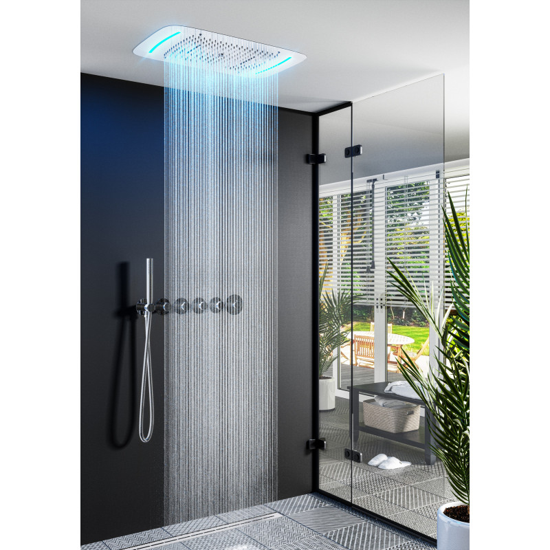 Душевая система встроенная с термостатом Timo Saona SX-2319/00SM с LED подсветкой, Хром