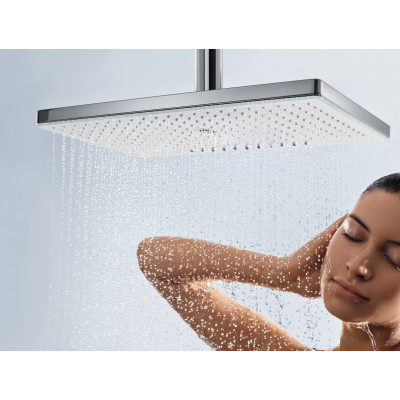 Верхний душ Hansgrohe Rainmaker Select 460 1jet с потолочным креплением, Белый/Хром, 24002400