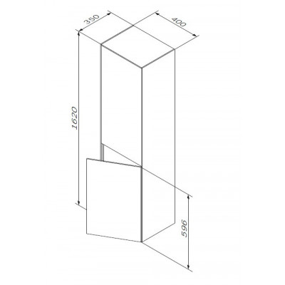 Шкаф пенал подвесной графит 40см Am.pm Inspire 2.0 M50ACHX0406GM