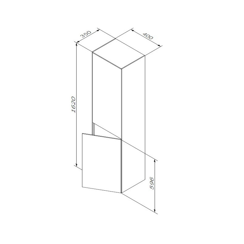 Шкаф пенал подвесной графит 40см Am.pm Inspire 2.0 M50ACHX0406GM