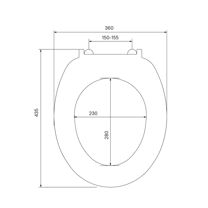 Сиденье для унитаза универсальное Iddis Optima Home ID 01 061.1 bel из полипропилена, пластиковые петли, белое