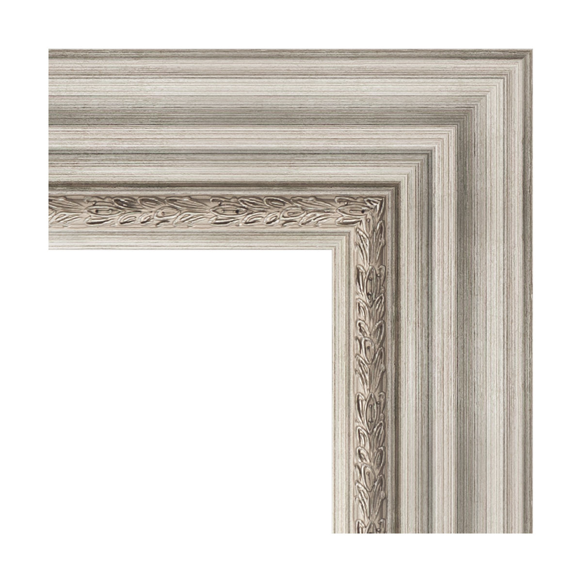 Зеркало в багетной раме с гравировкой - римское серебро 97х172см Evoform Exclusive-G BY 4405